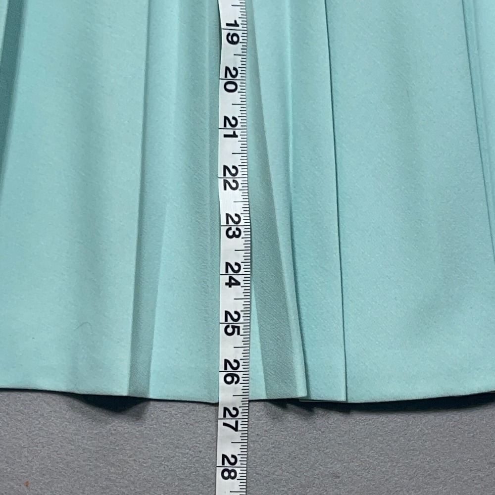 Vintage Pleated Skirt Women 5/6 Small A Line Mint Green 1960s Union Made - Picture 5 of 10